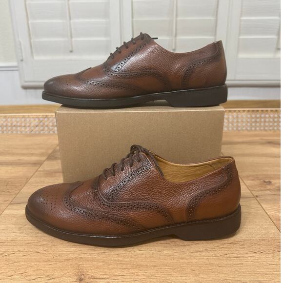 Marc Joseph NY Men\'s Sullivan ST Havana Dress Shoe Cognac Grainy Size 8 NWT Work main image 13